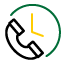 Icono teléfono y reloj